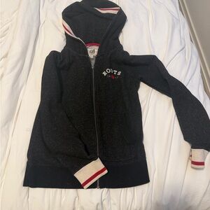 Roots Black Hoodie with Red Accents
